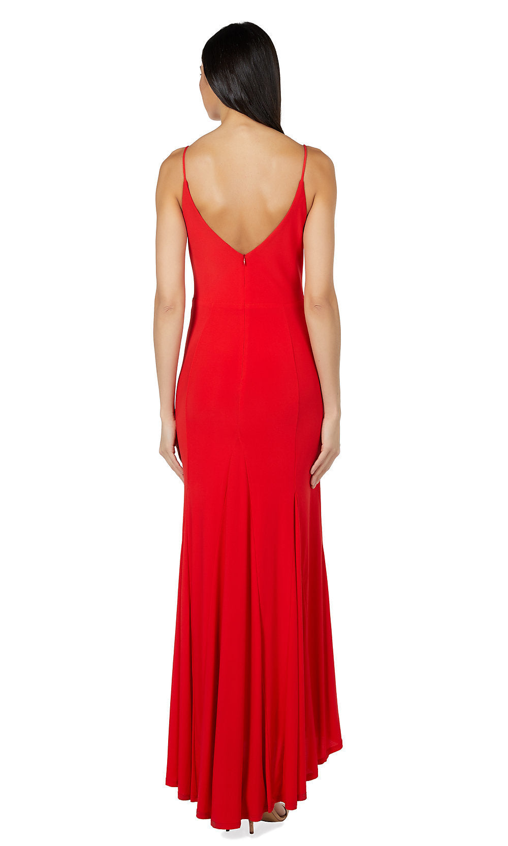Red Classic Long Simple Formal Dress by Jump