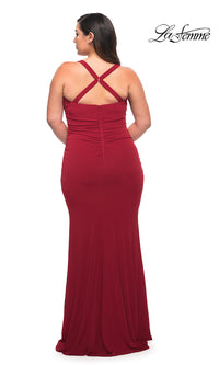  Plus-Size Long Simple Prom Dress by La Femme