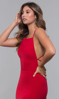  Long Tied-Open-Back Formal Dress with Train