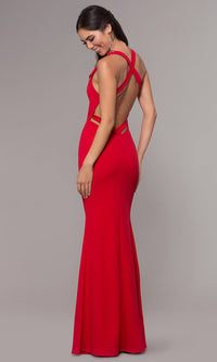  Mermaid-Style Long Prom Dress in Jersey Spandex