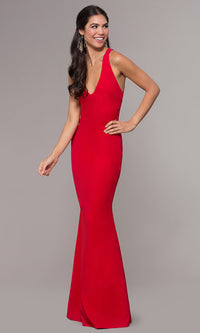  Mermaid-Style Long Prom Dress in Jersey Spandex