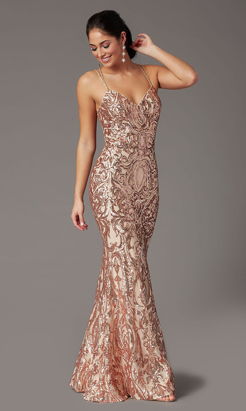  Backless Long Sequin Formal Prom Dress by PromGirl