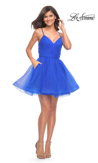  La Femme Short Fit-and-Flare Homecoming Dress