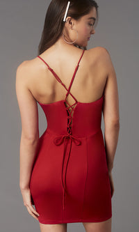  Corset-Back Short Homecoming Party Dress by Simply