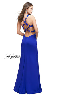  Long Sweetheart Prom Dress by La Femme with an Open Back