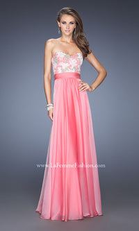 Sherbert Long Strapless Sweetheart Dress