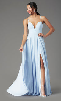  PromGirl Long Chiffon Formal Prom Dress with Train