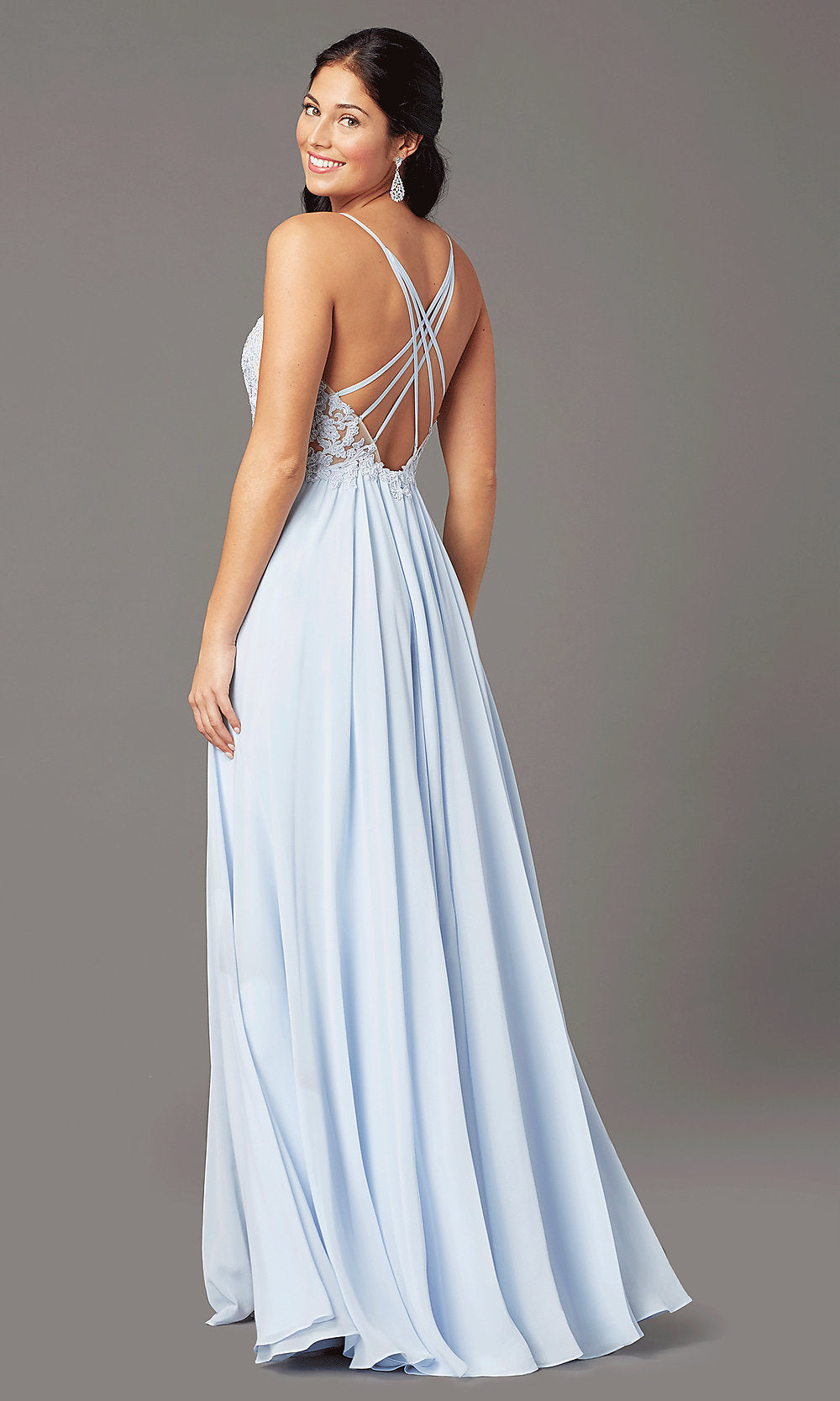  PromGirl Long Formal Prom Dress with Embroidery