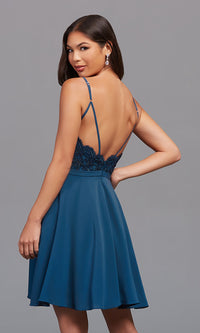  A-Line Short Formal Prom Dress with Beading