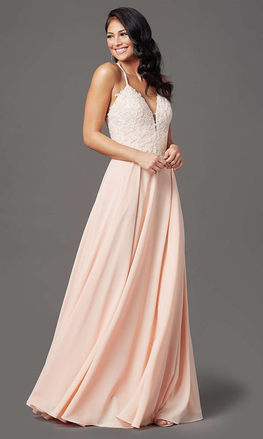  Open-Back Long Prom Dress by PromGirl