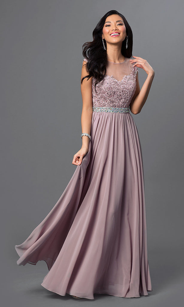 Long Formal Prom Dress with Cap Sleeves Long Formal Prom Dress with Cap Sleeves