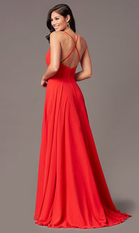  PromGirl Long Chiffon Formal Prom Dress with Train
