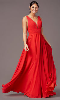 Valentine Grecian-Style Long Formal Prom Dress by PromGirl