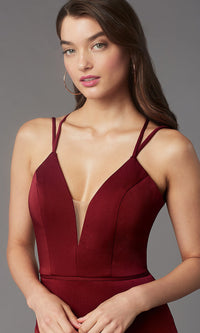  Faviana Corset-Open-Back Short Party Dress