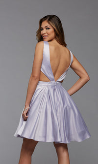  Short Semi-Formal Homecoming Dress with Pockets